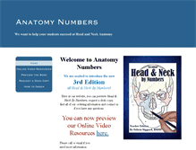 Tablet Screenshot of anatomynumbers.com